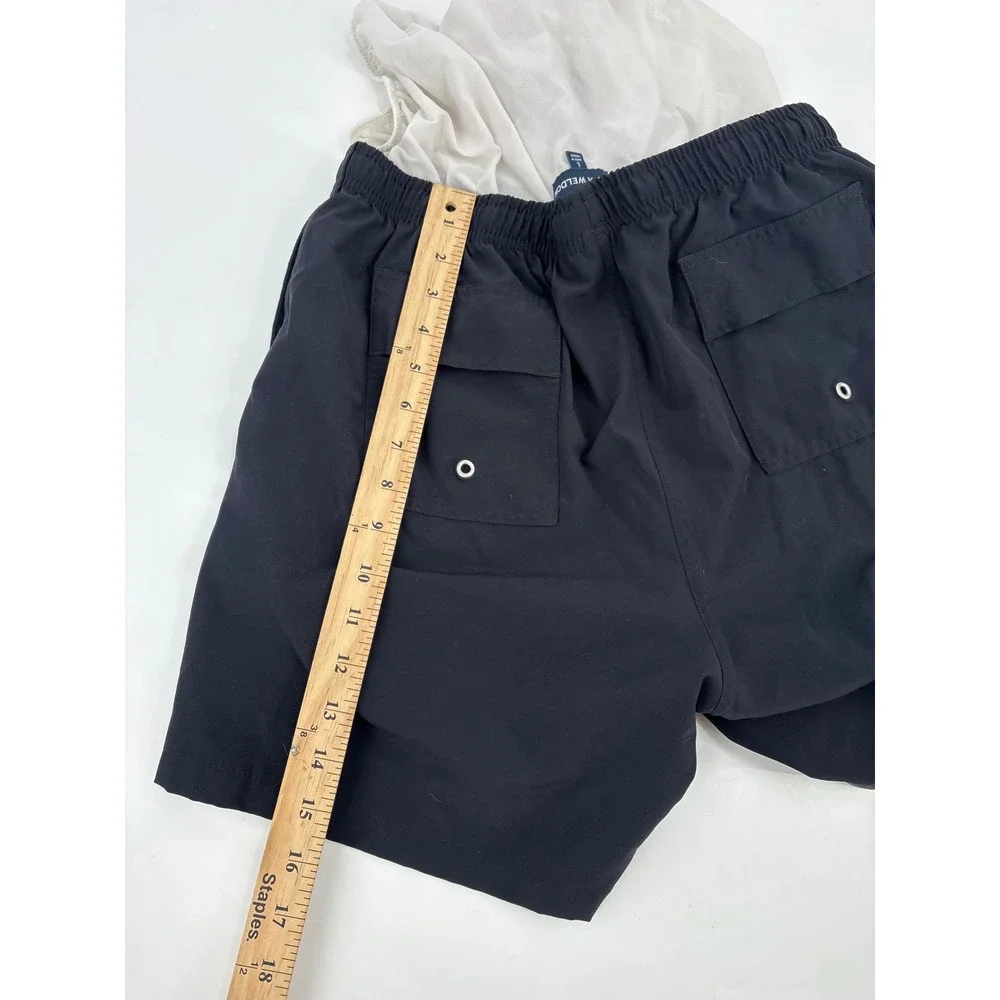 Bather x Mack Weldon Mens Swim Trunks Black Board Shorts Size L Made in Canada
